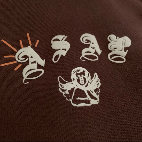 ASAP Culture mens Angel brown sweatshirt hoodie - Picture 1 of 5